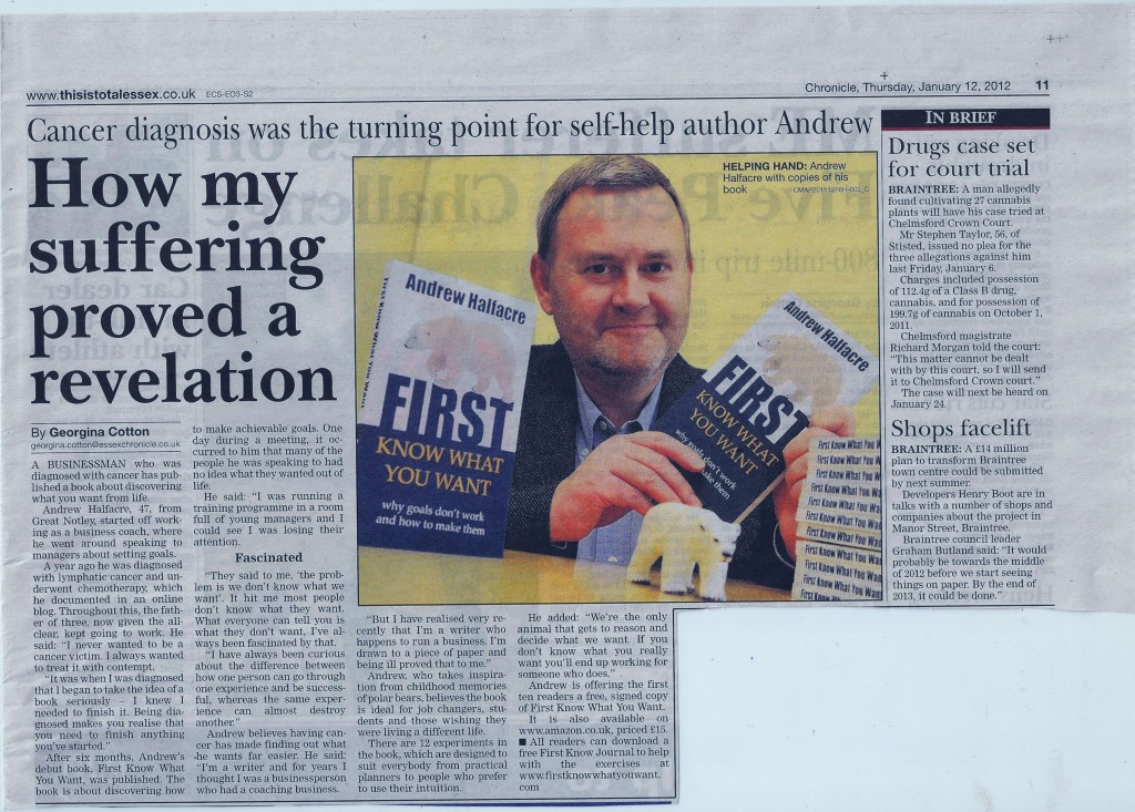 Essex Chronicle article 12 Jan 2012