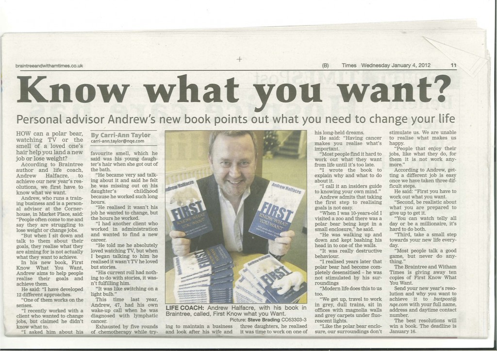 Press article from Braintree & Witham Times